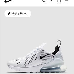 Nike Air Max 270 White and Black Sneakers